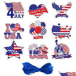 Banner Flags Independence Day Party Decoration Hanging Tag Usa National Holiday Drop Delivery Home Garden Festive Party Supplies Dhhbt