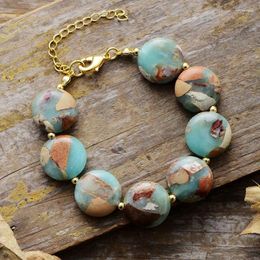 Strand Boho Chunky Empire Jaspers Beads Bracelet Bohemian Woman Statement Spiritual Jewellery