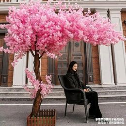 Decorative Flowers Artificial Cherry Tree Landing Simulated Flower Decoration Large Blossom Trees Wedding Arch Home