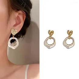 Stud Earrings Cat's Eye Crystal Fashion Eardrop Sparkling Metal Elegant Hoop Earring Women's Ear Circle Jewellery Party Gifts