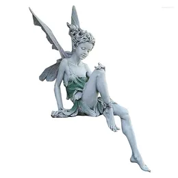 Garden Decorations Flower Fairy Angel Sculpture Ornaments Figurines With Wings Outdoor Resin Craft Landscaping Yard Decoration