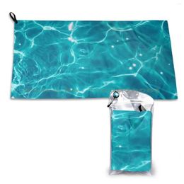 Towel Water-Quick Dry Gym Sports Bath Portable Water Sea River Lake Real Nature Top Trending Liquid Waves Blue Turquoise Soft