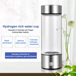 Wine Glasses 420ml Hydrogen-Rich Water Cup Electric Hydrogen Rich Generator Bottle Titanium Quality Philtre Portable Antioxidant Lonizer