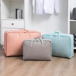 Large Capacity Clothes Storage Bag Dustproof Bedding Storage Waterproof Wardrobe Organiser Quilt Pillow Cabinet Organiser 240129