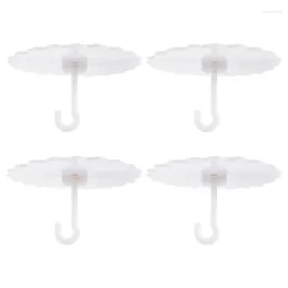 Hooks 4pcs Dome Mosquito Net Ceiling Bed Canopy Plastic Screw Kitchen Celing Plant Hanger No Drilling Suspension