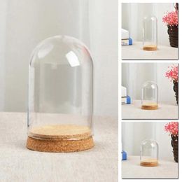 Vases Everlasting Base Immortal Cloche Dome Jar Home Preservation Decor Wooden Glass Flower Display Cover Bell
