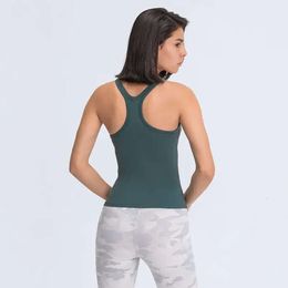 Sleeveless Yoga Vest T-Shirt Lu-129 Solid Colors Women Fashion Outdoor Yoga Tanks Sports Running Gym Tops Clot H High High igh igh
