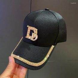 Ball Caps Fashion Brand Diamond D Letter Baseball Cap For Women Men Summer Outdoor Sun Protection Hat 2024 Autumn Casual Ladies