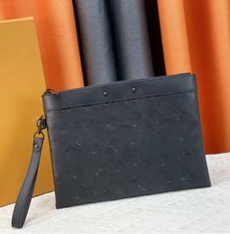 High quality designer bag mens large capacity then hand in hand bag Room with a view leather printed bag multi function wallet card bag M81848 Black embossed