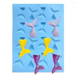 Baking Moulds Mini Mermaid Tail Silicone Mold Fondant Cake Molds Cupcake Decorating Tools GumPaste Chocolate Clay Candy Bakeware