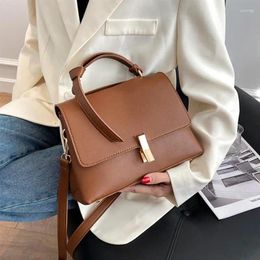 Evening Bags Fashion Simply PU Leather Crossbody Bag For Women 2024 Solid Color Shoulder Messenger Lady Travel Small Handbag Purses Sac