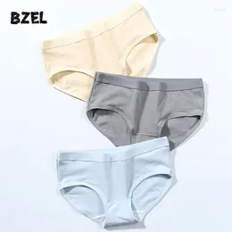 Women's Panties BZEL Fashion Simple Cotton Women Sport Underwear Seamless Pantys Mid Wiast Solid Home Female Comfort Breathable Briefs