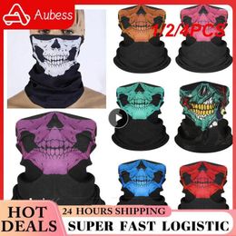 Bandanas 1/2/4PCS Cycling Face Mask Skull Clown Halloween Scarf Warm Headband Breathable Running Outdoor Sports Cover Neck Tube