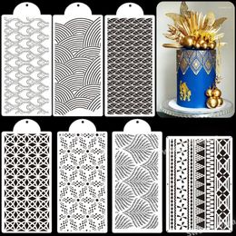 Baking Moulds DIY Cake Stencil Template Mperial Wedding Lace Decoration Tool Pastry Fondant Pattern Printing