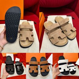 designer slide Slippers Beach Classic Flat Sandals Slide Luxury Summer Lady Leather Flip Flops Top Quality Men Women Slides sandale Size 35-44 shoes 0017