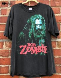 Men's T Shirts 2001 Rob Zombie The Sinister Urge T-Shirt Tour Graphic Unisex Black Shirt