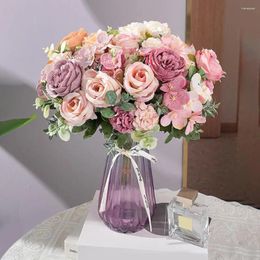 Decorative Flowers Artificial Flower Realistic Looking Curly Petals Easy Maintenance Simulation Peony Pography Props