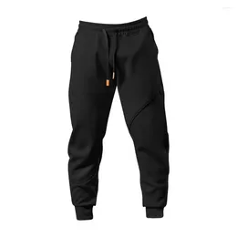 Men's Pants Casual Trousers Men Elastic Waist Patchwork Drawstring With Ankle-banded For Spring