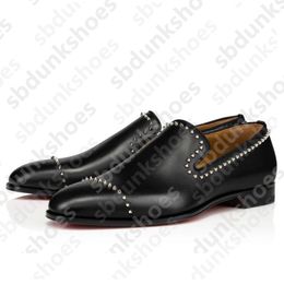 Suela Roja with Box Dress Shoes Red Bottoms Designer Shoes Men Sneakers Redbottoms Loafers Black Red Spike Patent Leather Slip Tripler Plate-forme Trainers 265