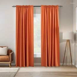 Curtain 1PC Farmhouse Curtains Rod Pocket Style Elegant And Ideal For Bedroom Living Room Window Darkening Drapes