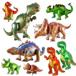 Party Decoration 4D DIY Huge Foil Dinosaur Balloons Assembly Wild Tyrannosaurus Rex Balloon Jungle Birthday Baby Shower Supplies