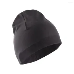 Berets Solid Colour Winter Running Hats Classic Warmer Skullcaps Sport Cap Quick Drying Soft Bonnet Autumn