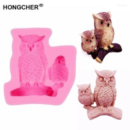 Baking Moulds Product Mother And Child Owl Fudge Cake Silicone Mould Handmade Chocolate Mud Picture Decoration Jelly Pudding