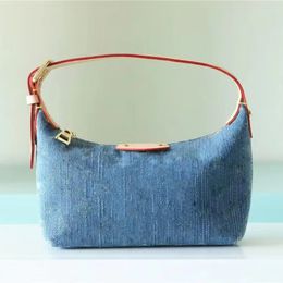 Luxus-Designer-Taschen, modische Tragetaschen, Canvas-Kurier-Umhängetasche, Mini-hohe Qualität, klassische Denim-Blau-Tasche, Damen-Retro-Stickerei-Druck, Schlüsselkarte, Münze, Brief-Handtasche