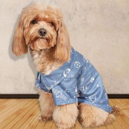 Dog Apparel Dressing Up Anti-pilling Cartoon Spaceship Print Puppy Shirt Pet Accessories