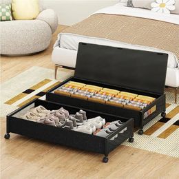 2-pack under bed storage box 36 inch under bed storage with wheels under bed rolling storage box 240129