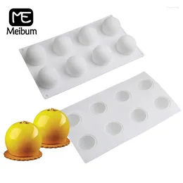 Baking Moulds Meibum 8 Cavity Sphere Cake Molds Silicone Chocolate Summer Ice Cube Tray Dessert Decorating Tools Kitchen Bakeware