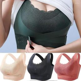 Bras Womens Push Up Lace Bra Sexy Side Closure Shaping Lifting Full-Coverage Wireless Silky Sport Underwear