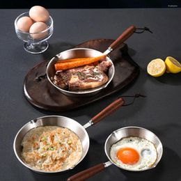 Pans Frying Pan Egg Nonstick Practical Metal Plate Oil Heating Stainless Steel Fried