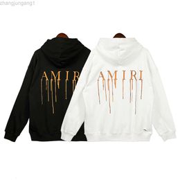 Designer Amris Hoodie Fashion brand printed gold hoodie with Chinese cotton 320g mens and womens hoodies