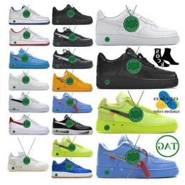 WHITE Fashion X 1 Mens Forces One Des Blue 2019 University Running UK Low Sneakers MCA 1s Designers Chaussures Off Shoes US New Clvdb