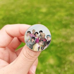 Brooches Kpop Stray Kids For Women Fans Souvenir Glass Poster Super Star Lapel Pins Backpacks Decoration Bag Pin Badge