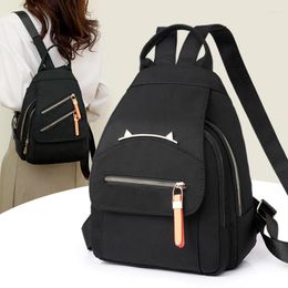 School Bags 2024 Large Capacity Simple Style Schoolbag Casual Travel Women Backpack Waterproof Oxford Fabric Fashion Female Shoulder Bag