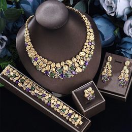 Gelin Mücevher Seti Moda Dubai Kadın Düğün Partisi Aksesuarları Tasarımı için Uygun 240202