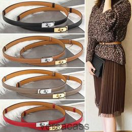 Luxury Women Leather Belt 1.8cm Wide Fashion Designer Lock with Dress Jeans Suit Waist Decorative WaistbandGLEU GLEU