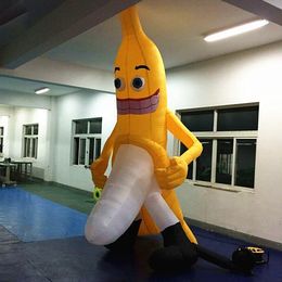 wholesale Hot sale 10FT high inflatable banana model for carnival decoration funny standing fruit balloon to Event Party Park