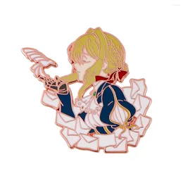 Brooches Anime Violet Evergarden Girls Women For Clothing Lapel Pins Backpack Enamel Briefcase Badges Decorations