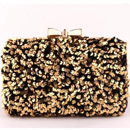Evening Bags 2024 Women's Fashion Luxury Shiny Small Purse Sequin Beaded Banquet Handbags Clutches Ladies Chain Shoulder Bag
