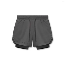 Men's Shorts Jogger Summer Sports Fitness 2-in-1 Double Layer Quick Drying Outdoor Basketball Training Beach Pant