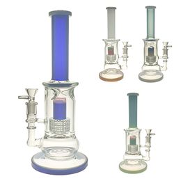 Glass Hookah Bong/Rig/Bubbler Height: 11inch with perc and glass bowl GB083(4 colors)