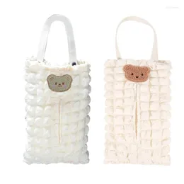 Stroller Parts Infant Bear Print Pram Tissue Dispenser Pushchair Hanging Bag Carriage Paper Towel Pocket Dropship