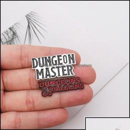 Pins Brooches Pinsbrooches Jewellery Dnd Dungeon Master And Dragon Enamel Pin Custom Brooch Bag Clothes Lapel D20 Badge Drop Delivery Dhhqk