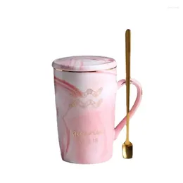 Mugs Constellation Personality Pink Marble Creative Natural With Lead-free Cup Zodiac 12 Lid Coffee 400ml Mug Ceramic