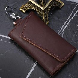 Keychains Leather Keychain Men Women Key Holder Organiser Card Woman For Cards Business Bag Purse