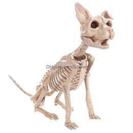 Party Decoration Halloween Simation Animals Mouse Dog Cat Skl Bone Ornaments Bar Film Horror Haunted Home Props Decorations Drop Del Dhozi