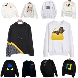 Designer Mens Sweater Light Luxury Fashion Brand Womens Little Monster Eye Letter F Printed Round Neck Pullover Sweatshirt Long sleeved Loose Casual Couple Hoodie